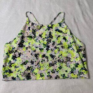 Old Navy Active spring florals long lines tank strappy sports bra - XXL‎